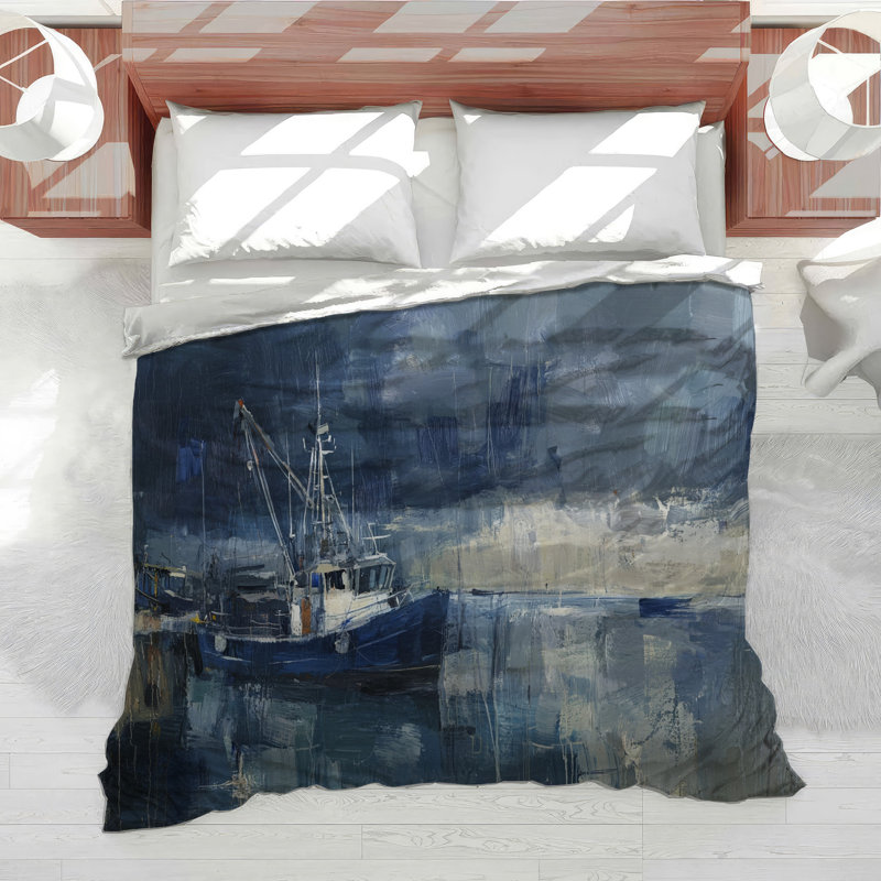 Boat Bedding Marine Comforter Coastal Beach, Twin XL Comforter