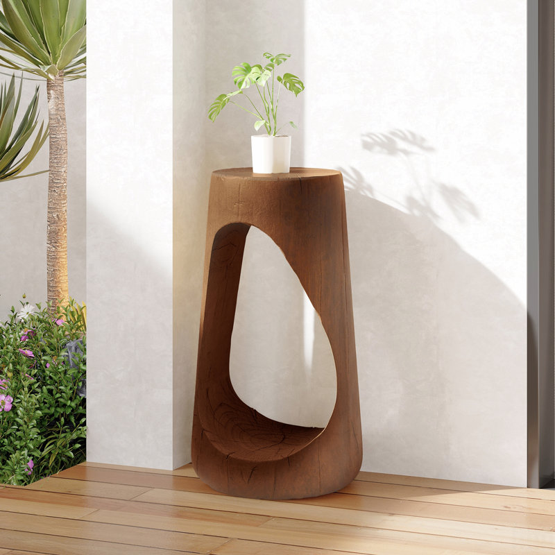 Table d'appoint d'extérieur, table de bout à conception creuse, tabouret de jardin et table d'appoint décorative