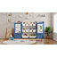 Rangement pour jouets de 168 cm de large avec 10 bacs en plastique, tablette et rangement pour jouets pour enfants avec 2 tableaux blancs magnétiques, 2 tiroirs et 2 placards pour chambre d'enfant, rose-129503908