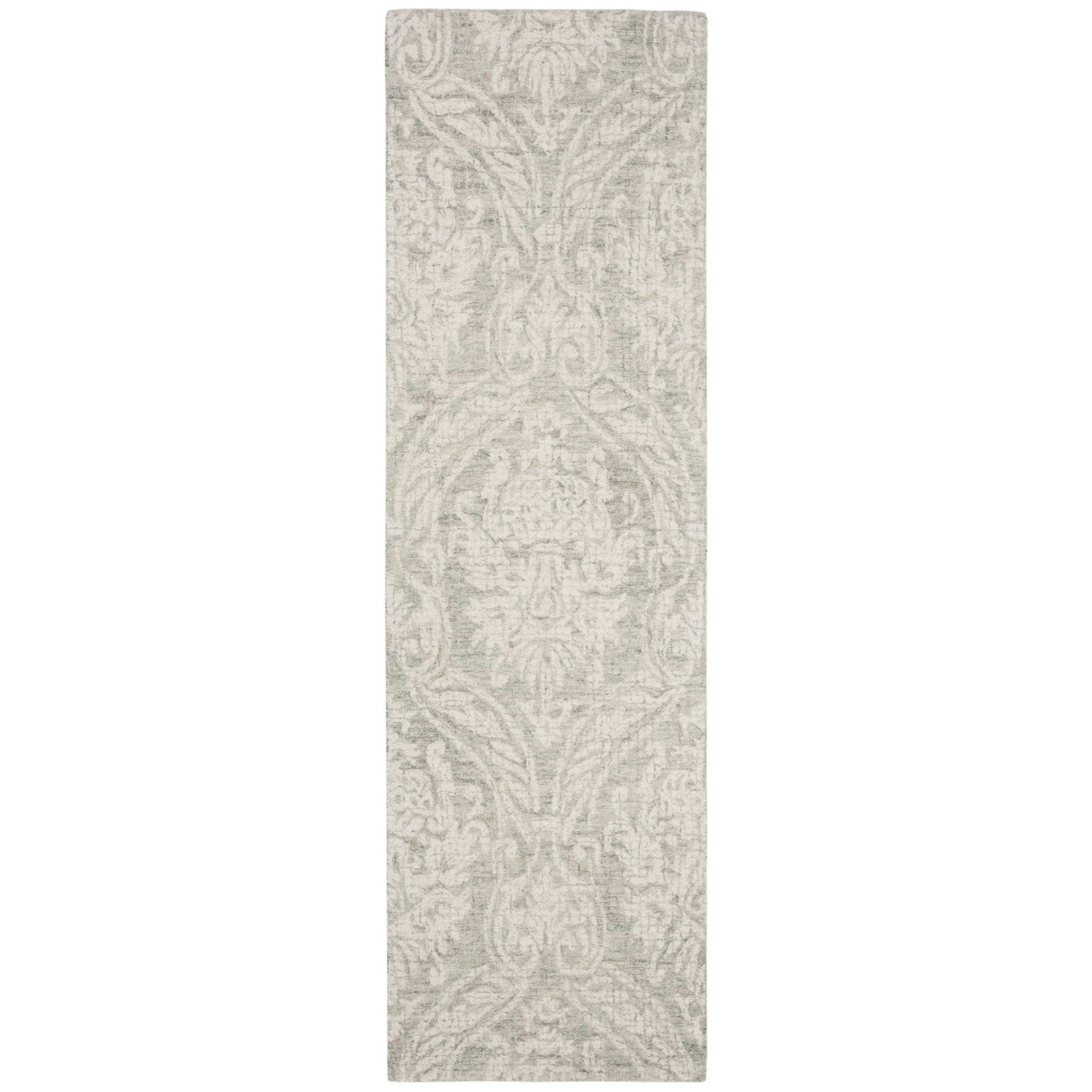 Rosemarie Gray Ivory Hand-Tufted Wool Rug, Runner 2'3" x 6'