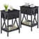 Kempst 22" Tall Nightstand, End Side Tables with Storage Drawer and Open Wood Shelf for Bedroom