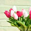 20 pièces de fleurs artificielles en soie tulipe artificielle-103484637