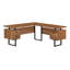 Bureau d'ordinateur, bureau personnel, coin, tiroirs de rangement, L 70 po, forme en L, travail, ordinateur portable, métal-671371778