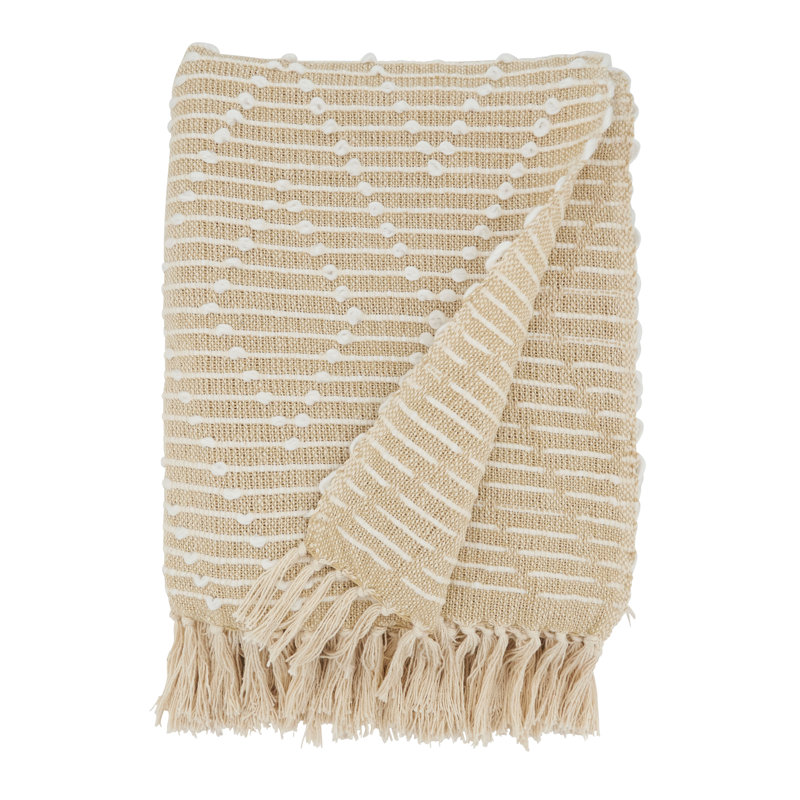 Sevan Collection Hand Woven Throw Blanket, Natural