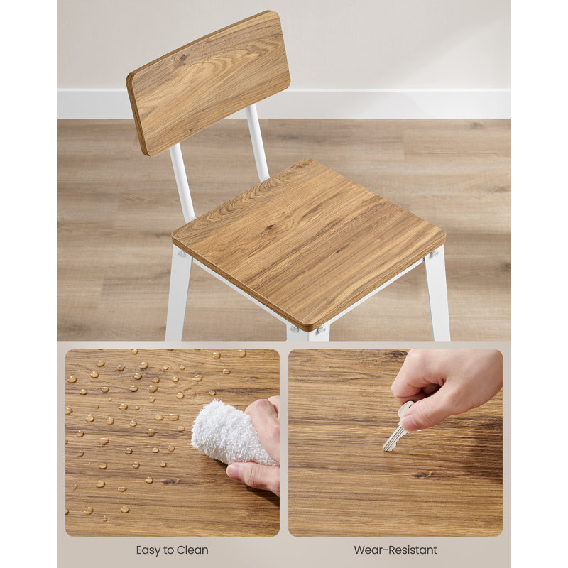 Aedyn 74cm Bar Stool, Brown/White