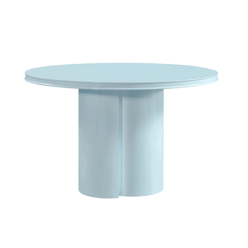 Colbi Lacquer Round Dining Table, Blue