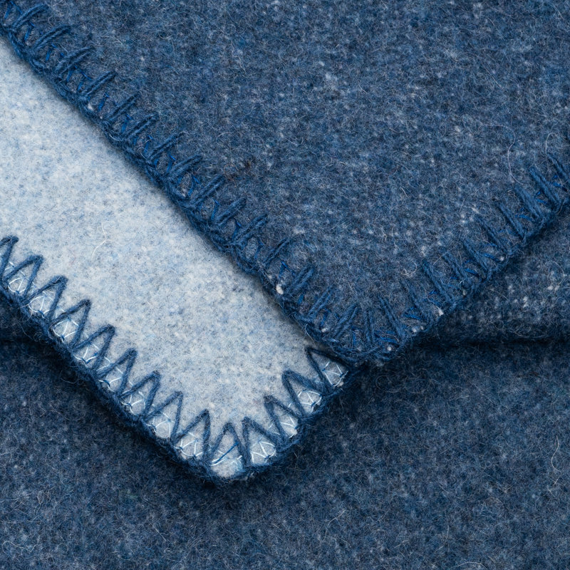 LoveYouHome Blanket, Lightblue/Blue, 150 cm W x 215 cm L