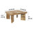 Elainea 32 Inch Coffee Table, Handcrafted Natural Acacia Wood, Square Top With Diagonal Wide Panel Legs
