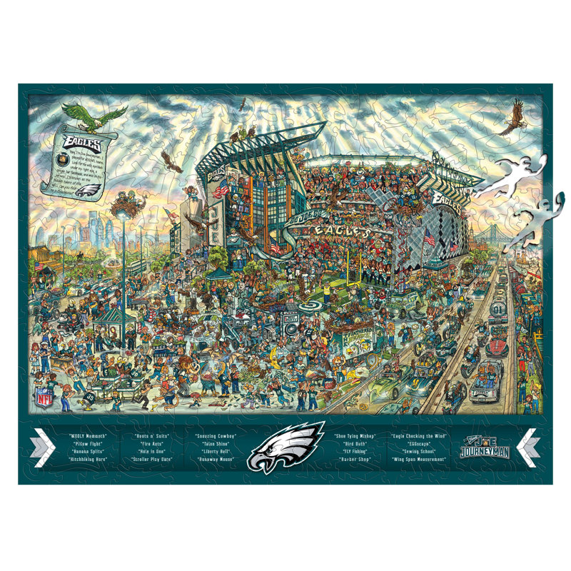 YouTheFan Puzzle, 18" H x 24" W x 0.5" L, Philadelphia Eagles