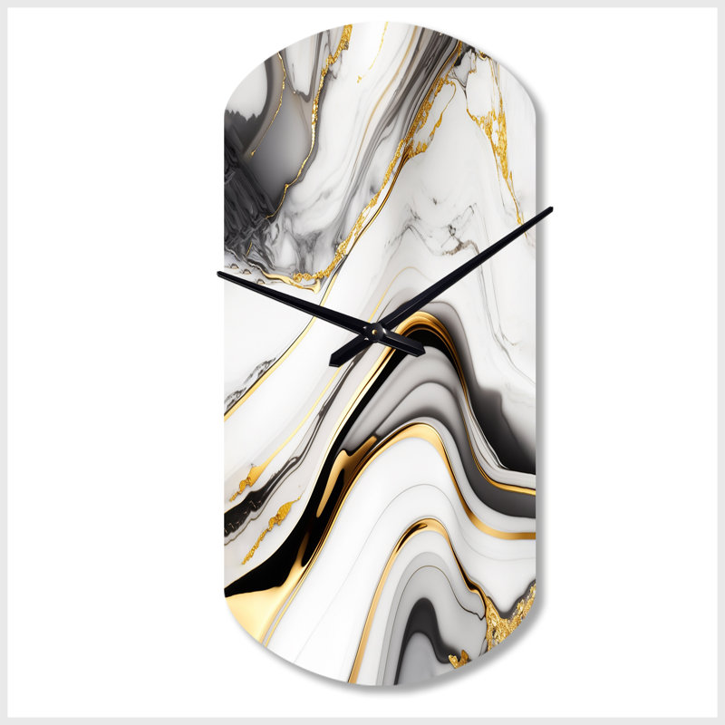 «Abstract Geode», horloge murale cylindrique abstraite, Grand