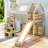 Artia Playful Loft Bed With Slide, Staircase-1301877089-1301877090