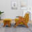 Chenille Upholstered Armchair With Matching Ottoman-1765337426