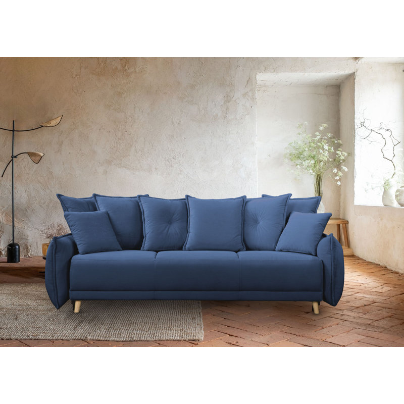 Lazy Lukka 3 Seater Corduroy Sofa Bed, Navy
