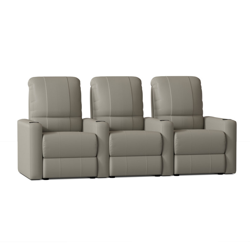 Sièges de cinéma maison configurables (rangée de 4), Gris classique, Manuel