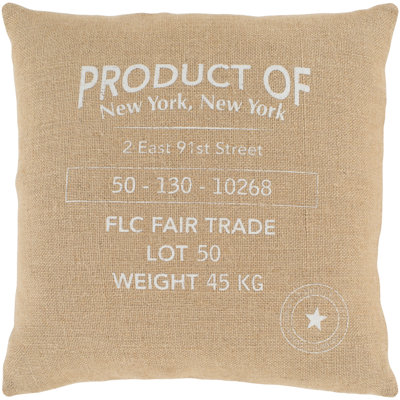 Circa Wheat Natural Throw Pillow