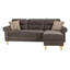 Ensemble de canapé modulaire réversible en polyfibre brun clair-1442674342