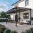 12 Ft. W X 20 Ft. D Powder Coated Steel Pergola With Canopy-125550383