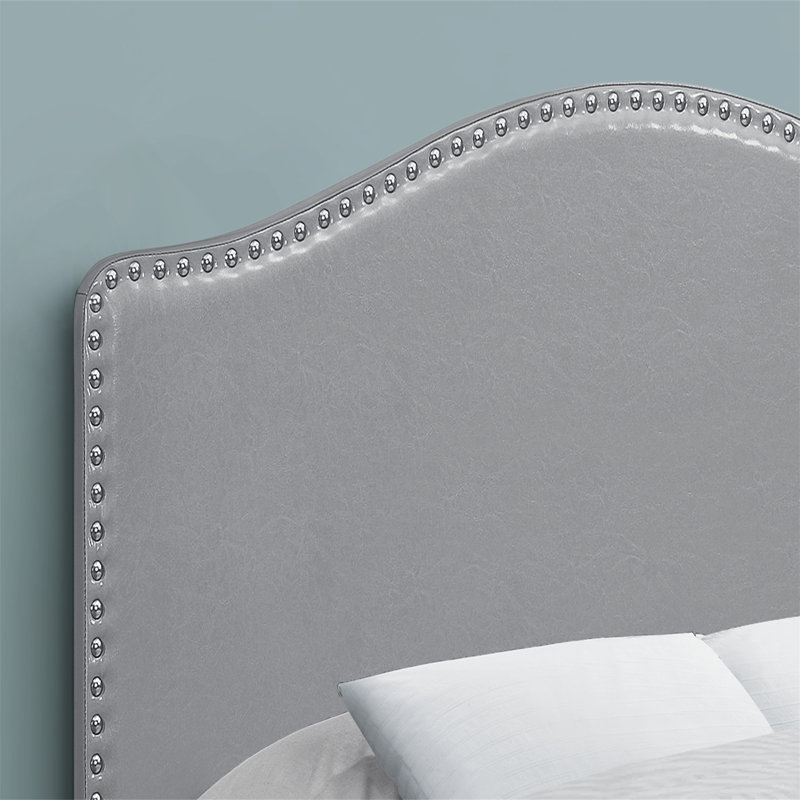 Camira Upholstered Headboard, Dark Gray, Full