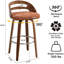 Tabouret de bar pivotant moderne Mahtab-724164592-724164599