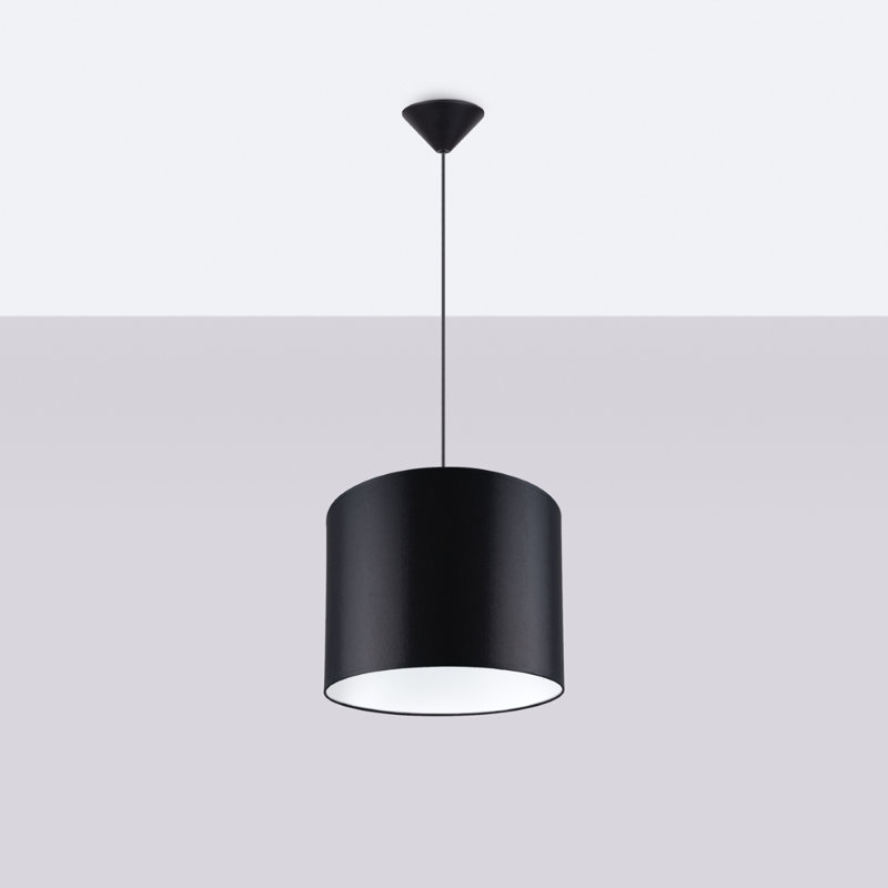 Pendant lamp 40 white, 35cm W x 35cm D, Black