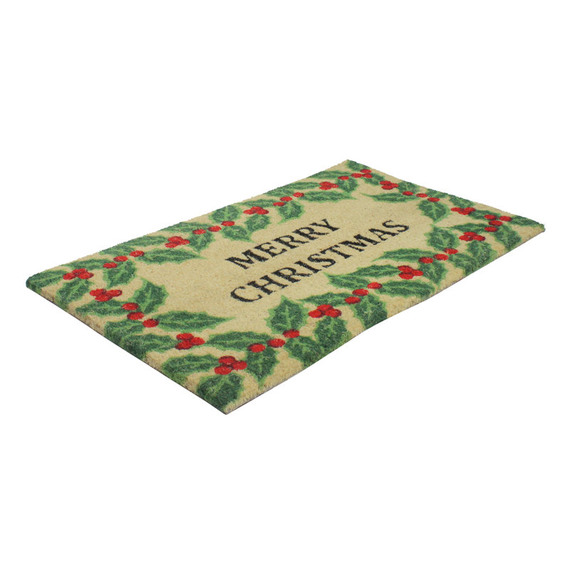 Tapis de porte Merry Christmas, Vert