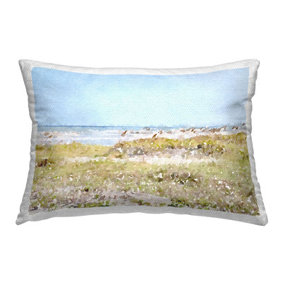 Coastal Sea Grass Outdoor Printed Pillow by Stede Bonnett