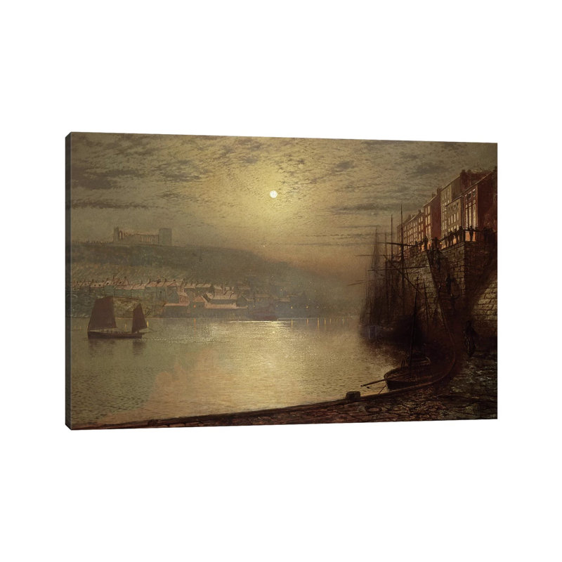 Whitby by John Atkinson Grimshaw - Wrapped Canvas Painting, 66.04 cm H x 45.72 cm W x 3.175 cm D