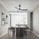 52" 3 - Blade Modern Ceiling Fan With Led Lights Remote App And Voice Control