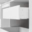 Buffet modulaire en bois massif blanc de 110,2 po de largeur avec chariot dissimulé, éclairage DEL intelligent et ports USB