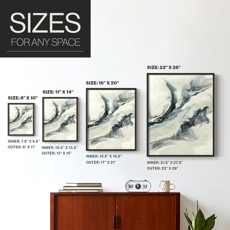 Untitled Framed Print - Solid Wood, 20" H x 16" W, Black