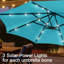 Parasol de marché éclairé 13 pi avec base-55977179