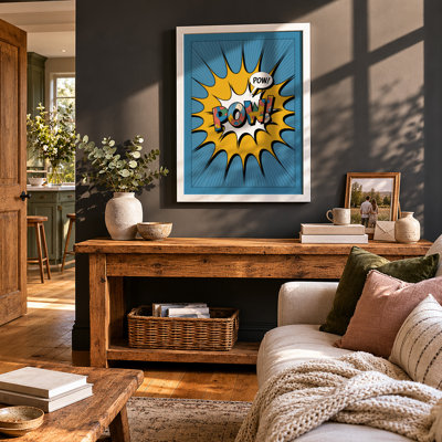 Comic Explosion Burst Retro - Framed Print