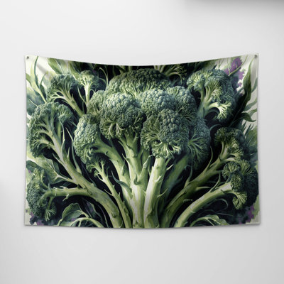 Vegetables Broccoli Flowers Wall Tapestry
