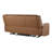 Benji 87.4'' Wide Brown Camel Genuine Leather Power Wall Reclining Sofa with USB Ports-114572808