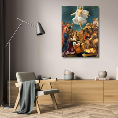 "Ascension of Christ" by  Giacomo Cavedone - Gallery Wrap Canvas Wall Art