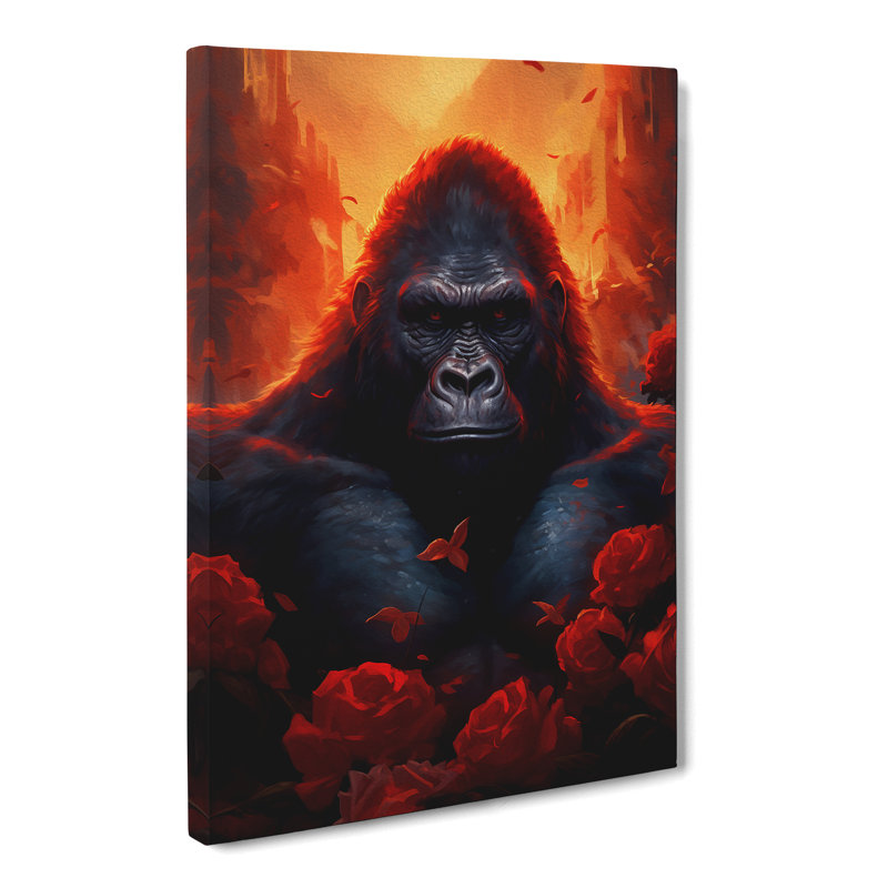 Gorilla Romanticism - Wrapped Canvas, 50cm H x 35cm W x 3cm D