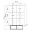 Bibliothèque standard H 53,94 "x l 36,61" Jaimes