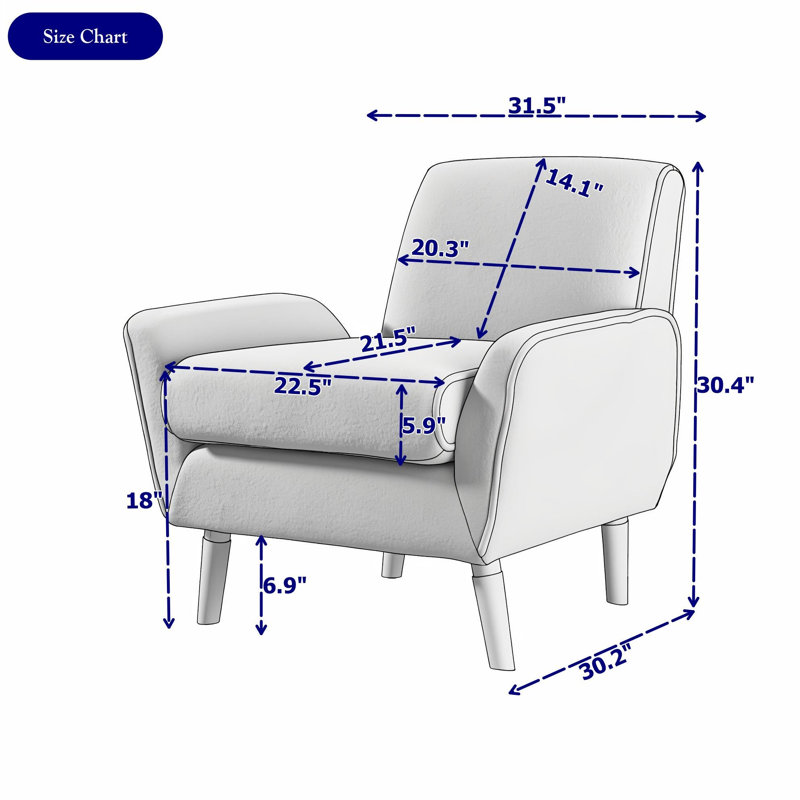 Chaise d'appoint rembourrée avec accoudoirs roulés, Vert