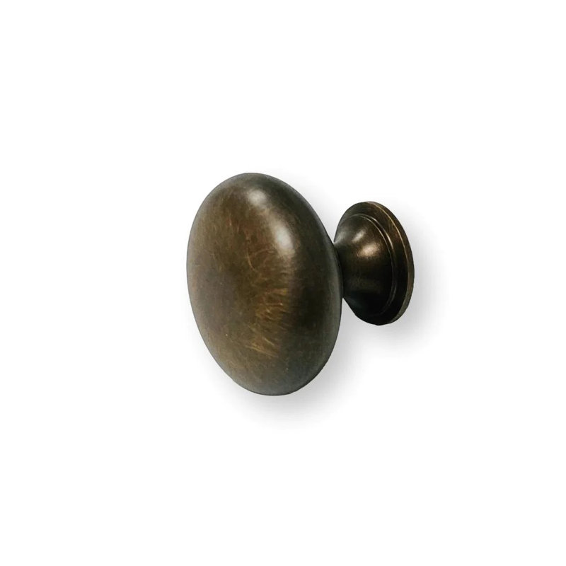 Eloise 1-1/4 Diameter Round Knob, Antique Brass