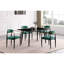 Ensemble de chaises rembourrées en tissu vert 2 pièces Modern Contemporary-1215667473