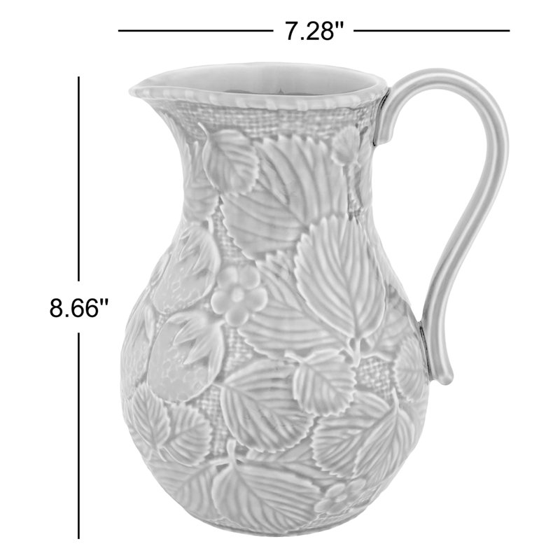 Strawberries Earthenware Beverage Dispenser