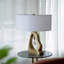 Lampe de table avec abat-jour tambour blanc