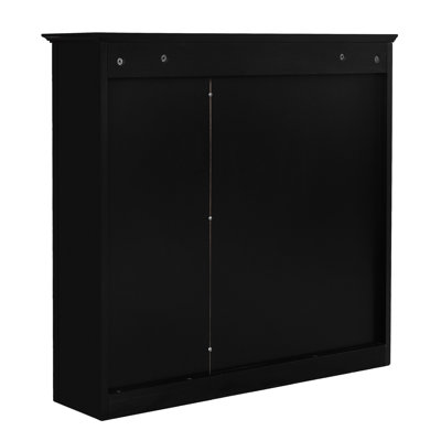 Armoire à pharmacie, armoire de rangement murale pour salle de bain, armoire murale moderne avec miroir, armoire à pharmacie, armoire à miroir avec 3 tablettes ouvertes (meuble-lavabo non inclus)
