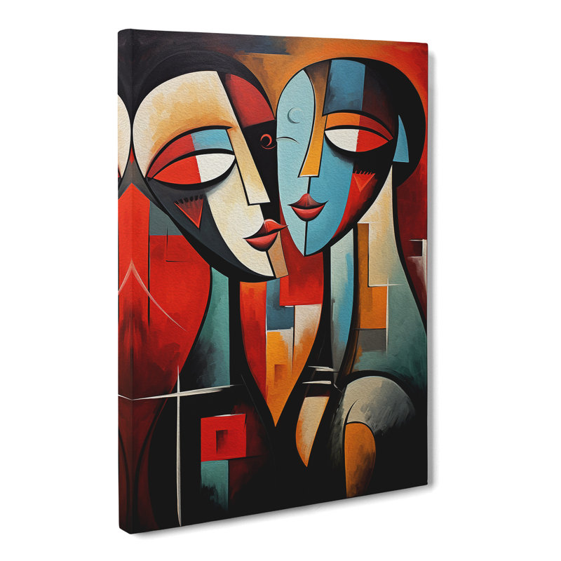 Lovers Abstract Art No.2 - Wrapped Canvas, 60cm H x 40cm W x 3cm D