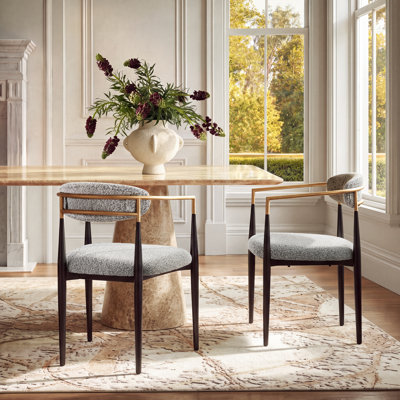 Metal Upholstered Dining Chairs