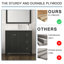 Meuble-lavabo moderne avec lavabo 35,5 po, armoire de rangement avec portes à fermeture douce et 3 tiroirs