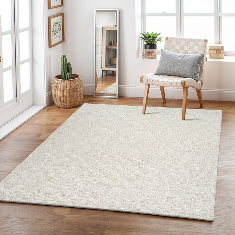 Chequered Area Rug, Rectangle 200cm x 275cm