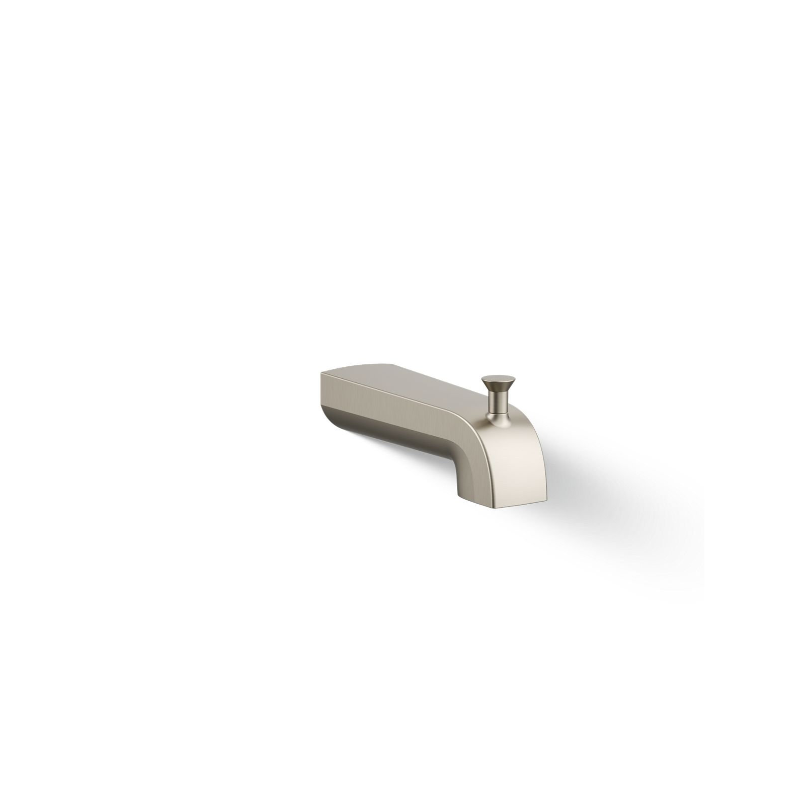 Pitch Wall-Mount Diverter Bath Spout, Brushed Nickel