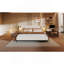 Chic Boucle Upholstered Bed With Integrated Lights And Shelves, White, King-25613366-25613384