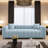 83.46-Inch Modern Velvet 3-Seater Sofa with Channel Design, Deep Seating, High-Density Foam and Wood Frame, Blue-209083250